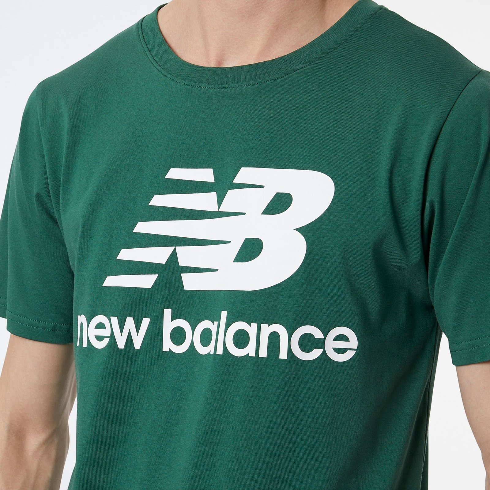 New balance cheap stacked logo tee